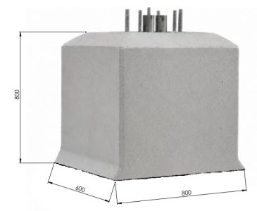 تینولایت فونداسیون پیش ساخته پایه چراغ 7 و 8 متری