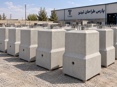 تینولایت فونداسیون پیش ساخته پایه چراغ 12 ،13 و14متر